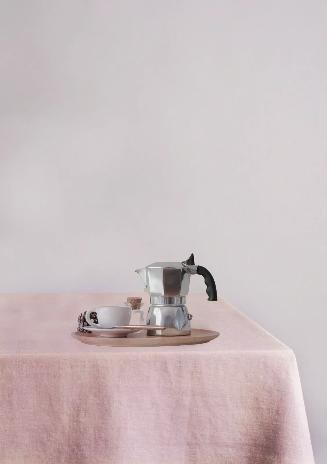 TABLE Ø1 - EUROPEAN FLAX LINEN TABLECLOTH WITH MONOGRAM - Image 6
