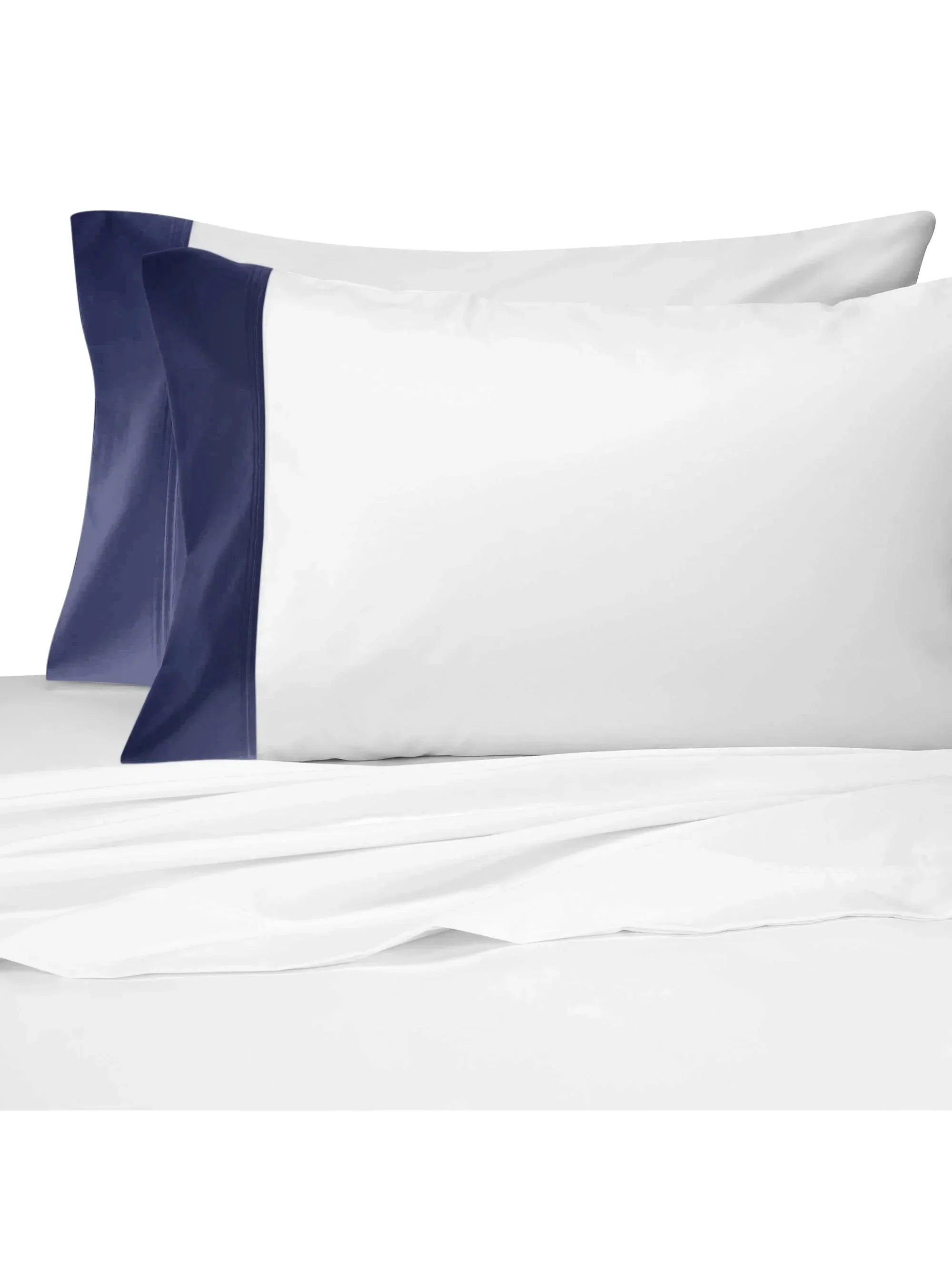 1000 TC  NAVY ITALIAN  STYLE BORDER SHEET SET - Image 3