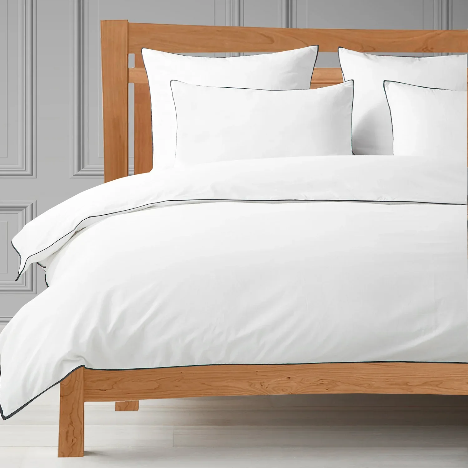 RELEASE 7 - BLUE PIPING 500TC SATEEN DUVET COVER - Image 2