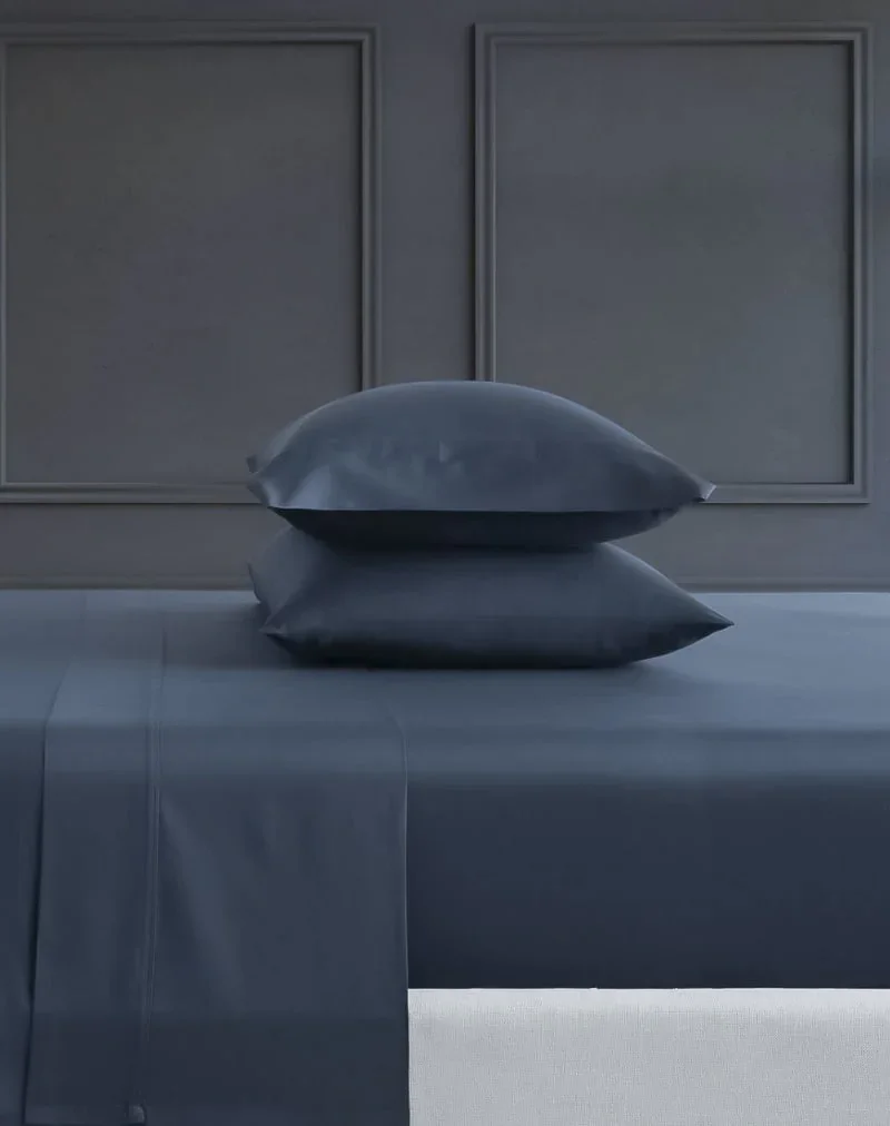 NAVY - 500TC SATEEN SUPIMA COTTON DUVET COVER - Image 2