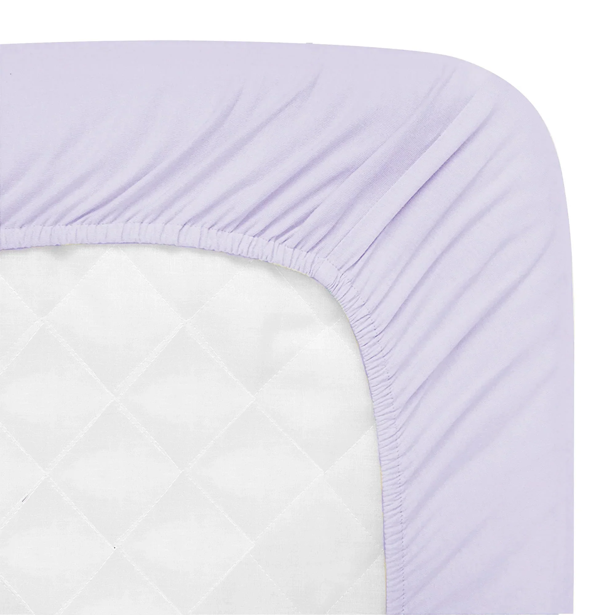 CRIB TALES CHAPTER 1 - MONOGRAM LILAC ORGANIC  COT SHEET - Image 3
