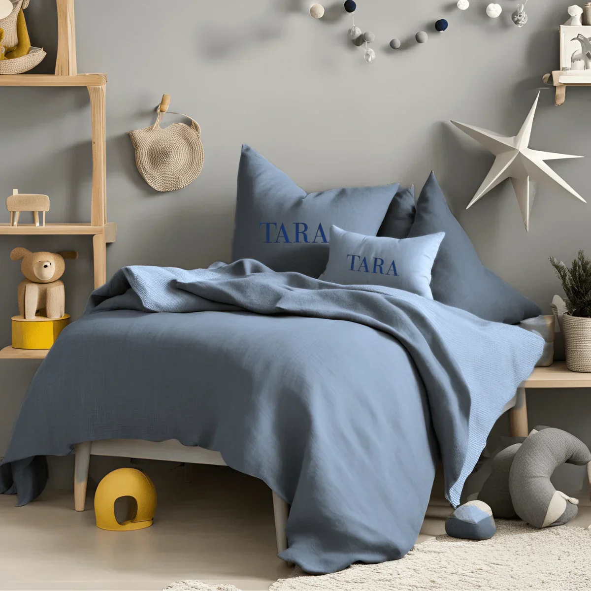 CUSHY TALE Ø2 -  Lake Blue Personalized Playroom Pillow - Image 3