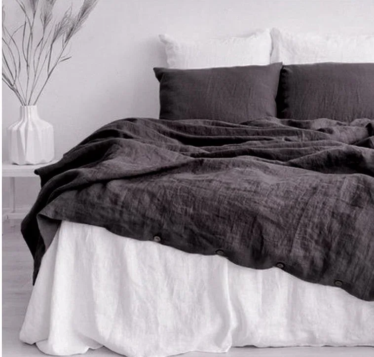 SLATE - DARK GREY BED SHEETS PURE LINEN - Image 3