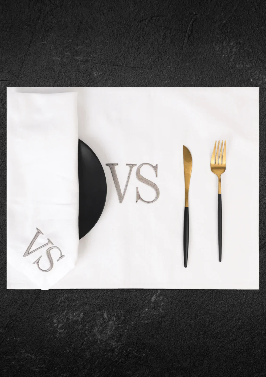 TABLE Ø7  - MONOGRAM DINING TABLE PLACE MATS [SET OF 2]