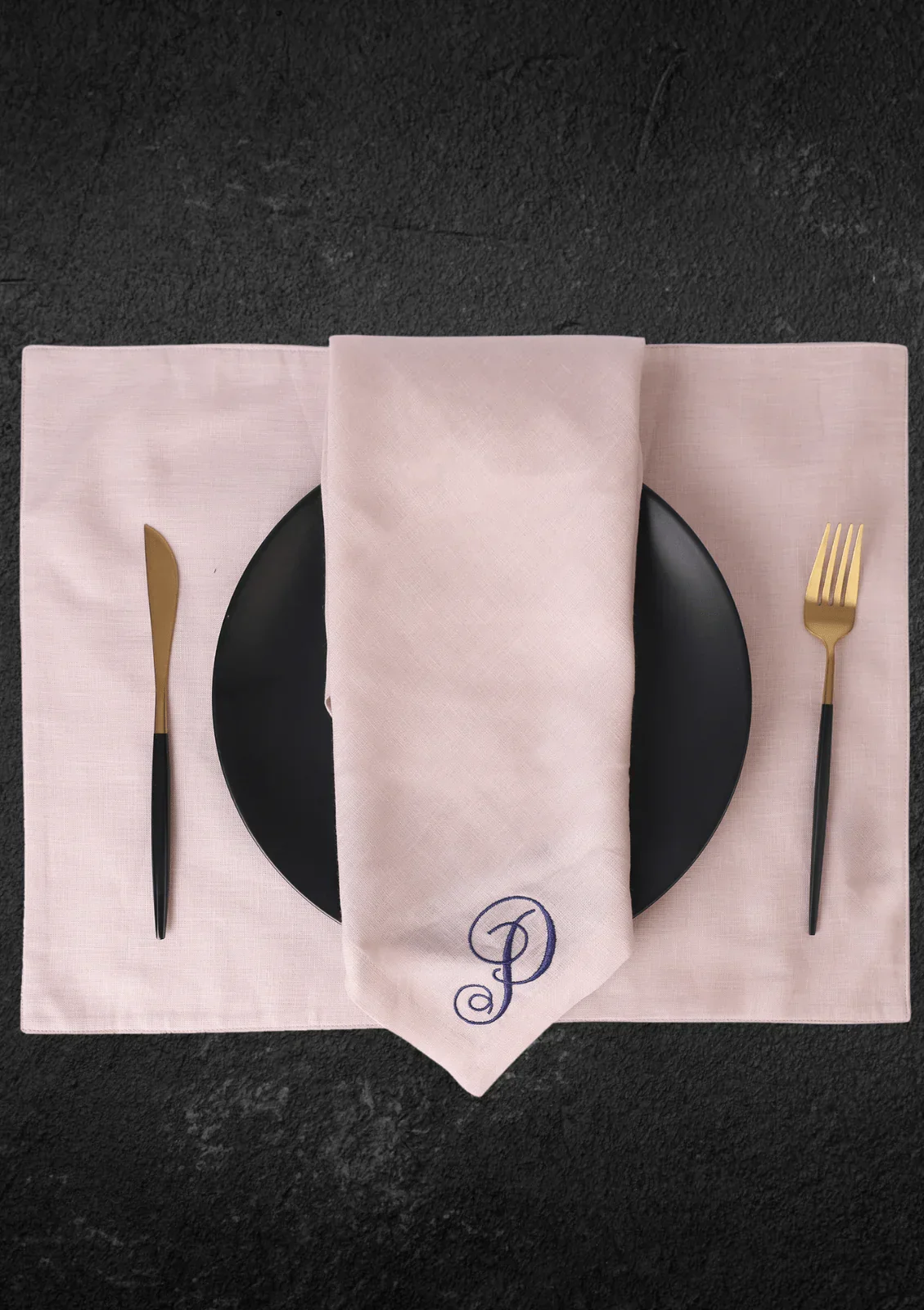 TABLE Ø7  - MONOGRAM DINING TABLE PLACE MATS [SET OF 2] - Image 5