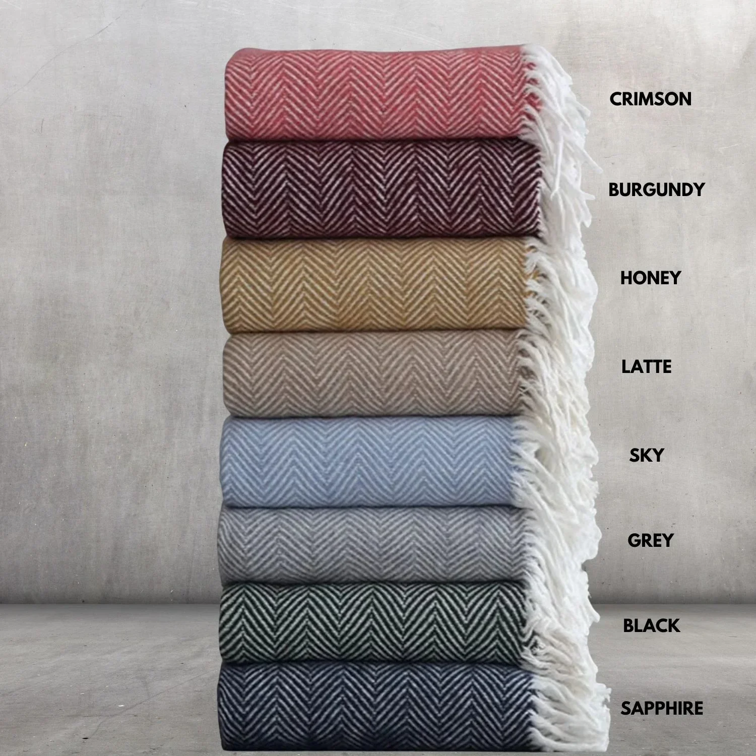 EDIT Ø2W - Pashmina Wool Throw Blend Herringbone COLOUR Series - Image 2