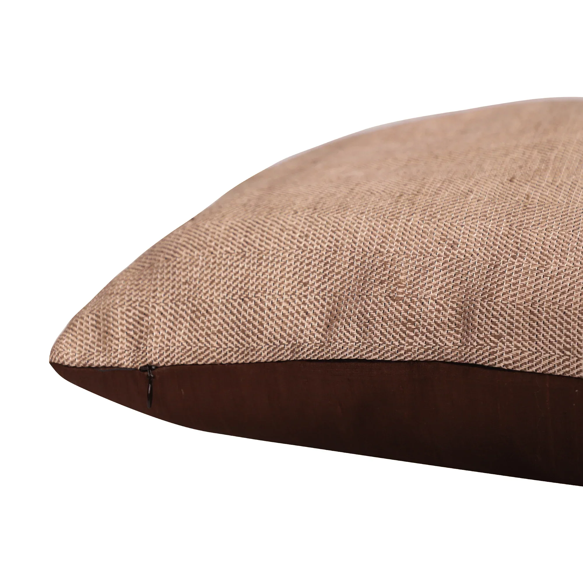 INDE N°7 - BRONZE REVERSIBLE BHAGALPUR SILK CUSHION COVER - Image 3