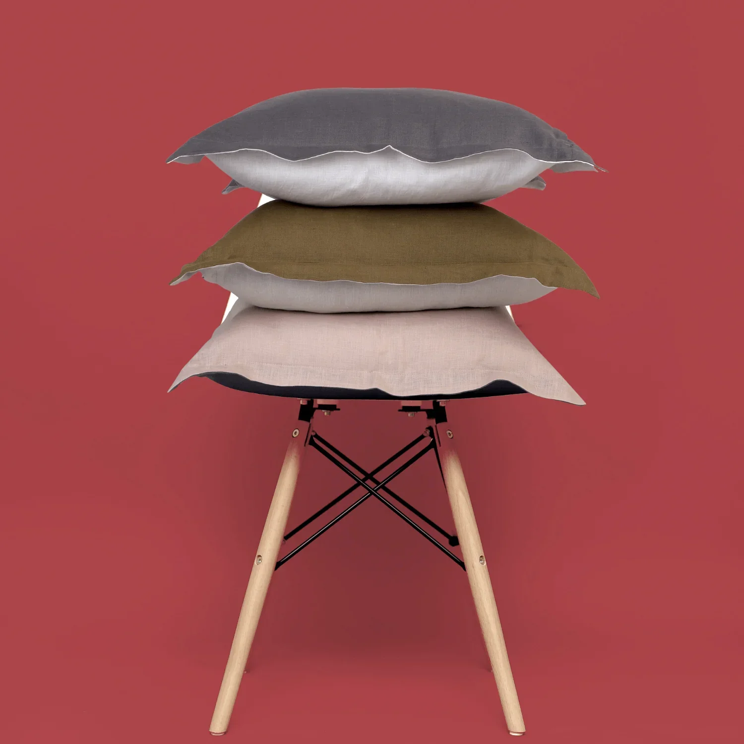 K Ø5 - Lavender + Terracotta Linen Cushion Cover - Image 6