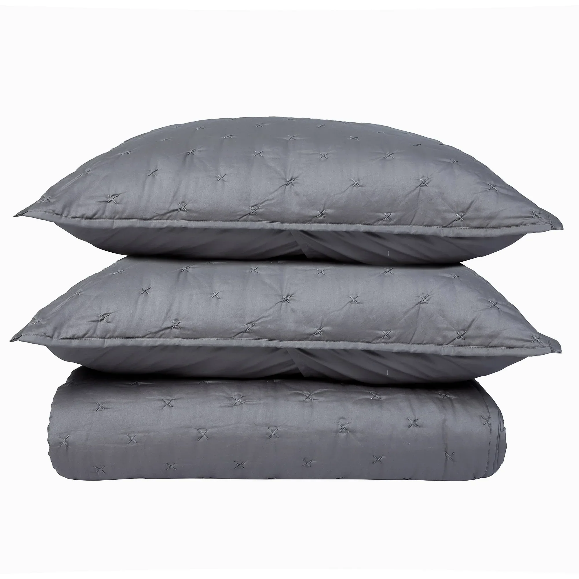 STITCH कख1 - REVERSIBLE KANTHA Bedspread With 2 SHAMS - Image 2