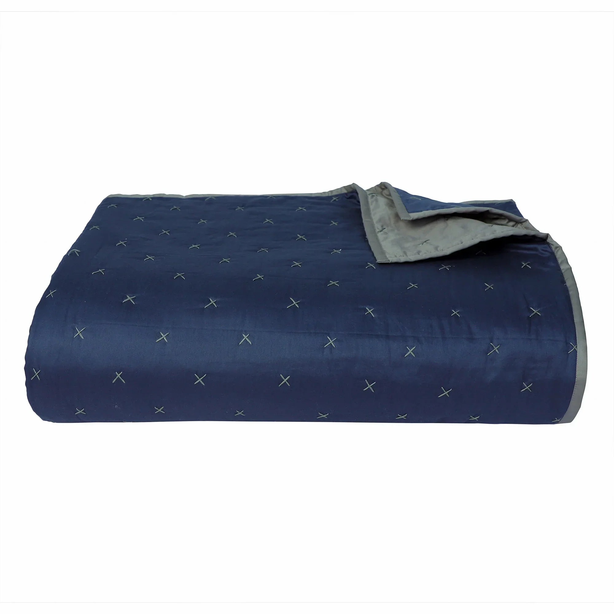 STITCH कख1 - REVERSIBLE KANTHA Bedspread With 2 SHAMS - Image 4