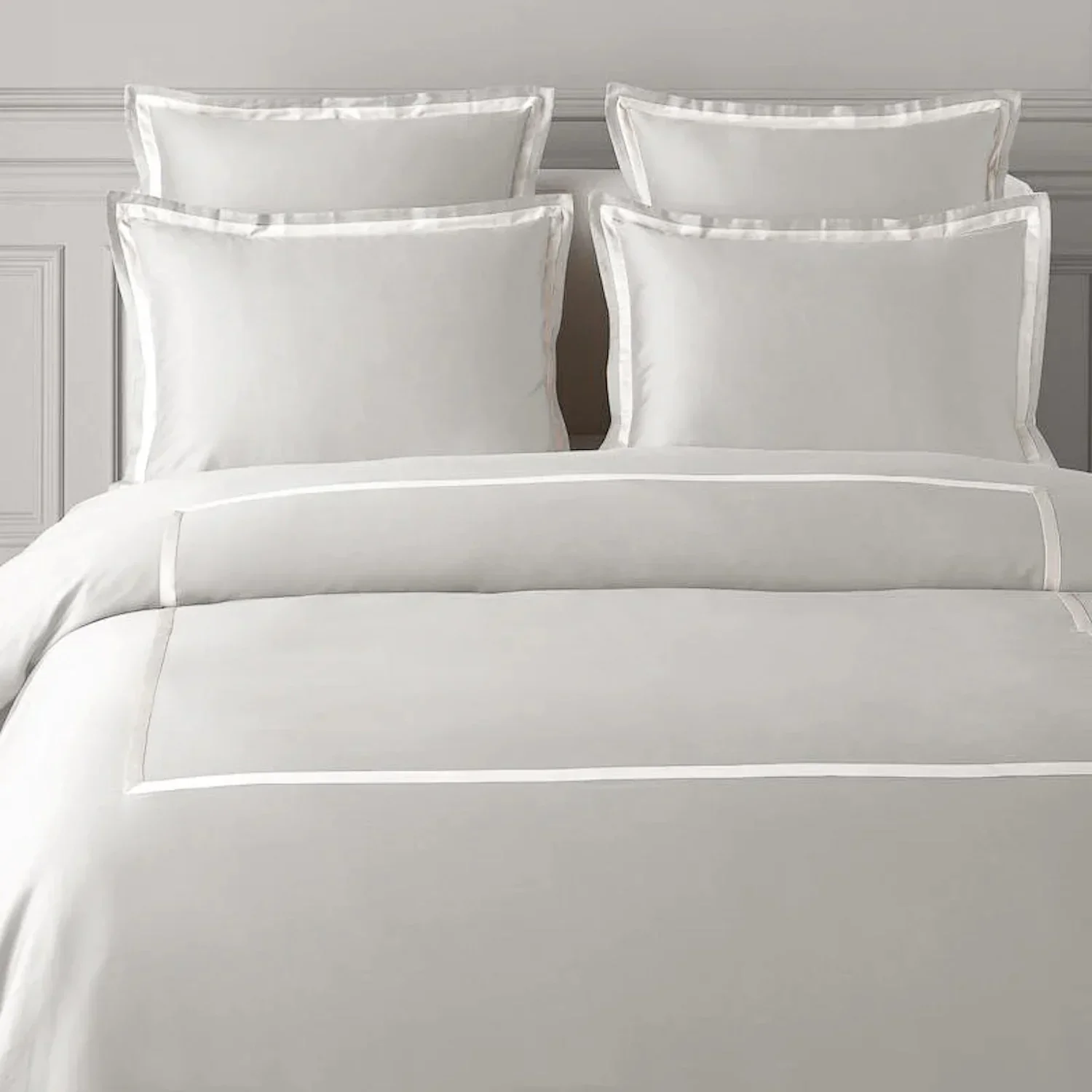 TYPEFACE #4 1000TC SATEEN SILVER DUVET COVER - Image 4