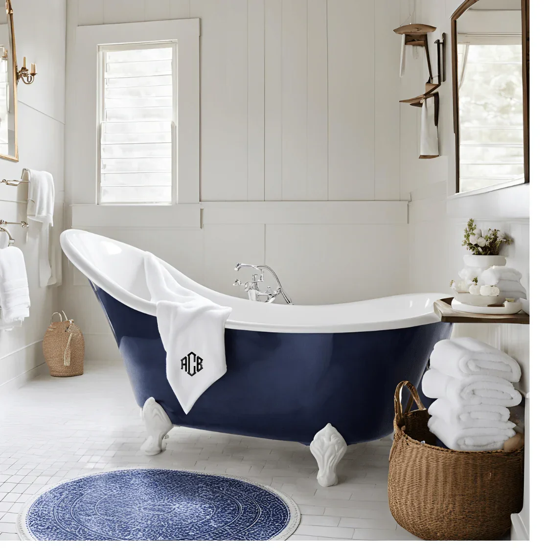 Organic Cotton Luxury Bath Towel – BT01 Monogram Towel - Image 4