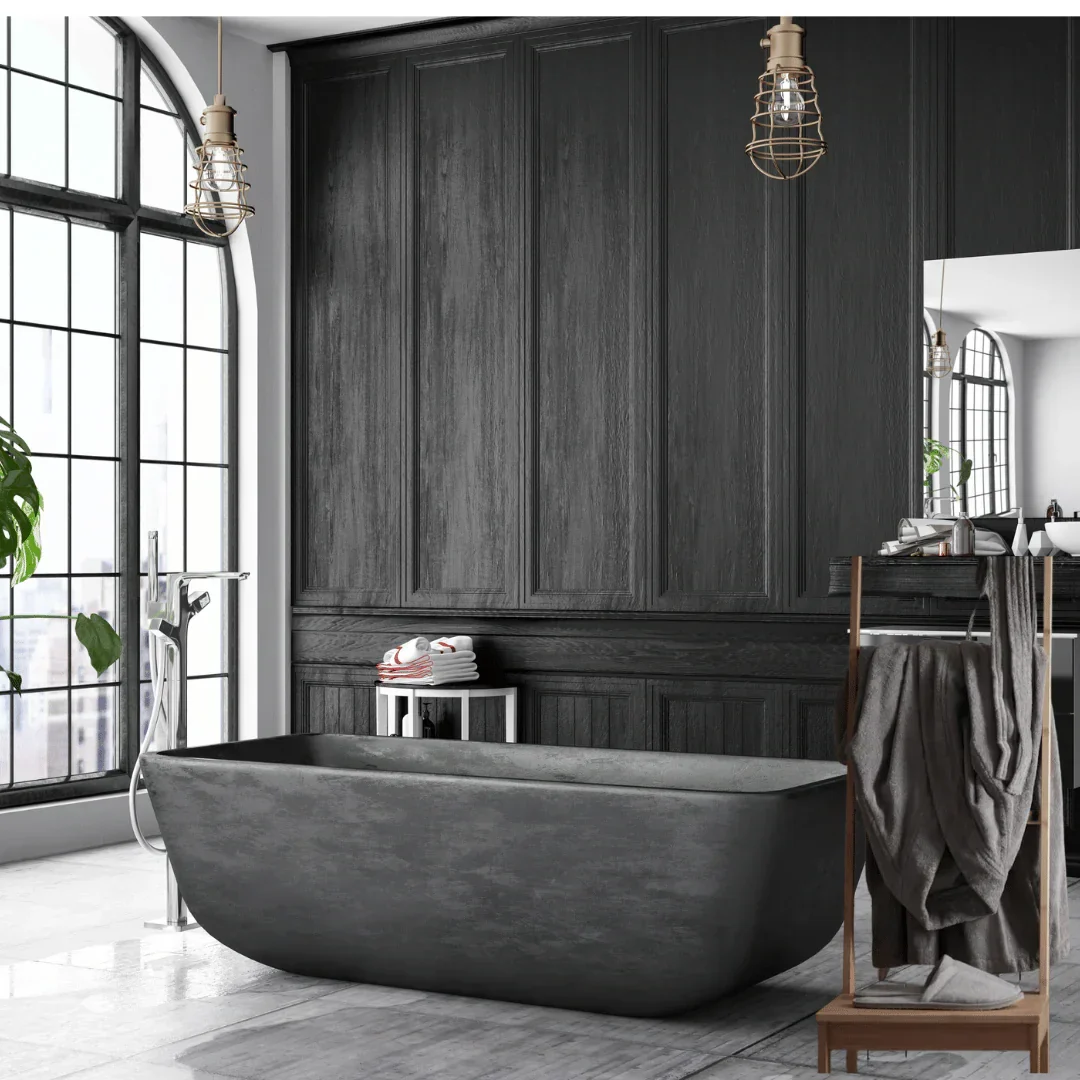 Luxury Shower Robe - RØ2 Grey Monogrammed Luxury Bath Robe - Image 4