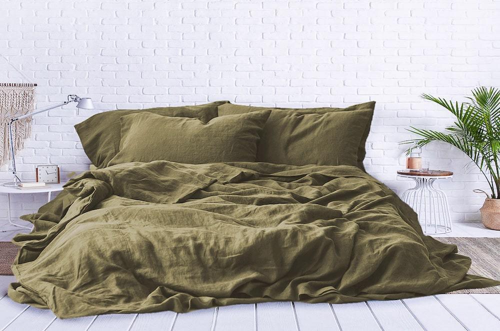MOSS DUVET COVER IN PURE LINEN - Image 3