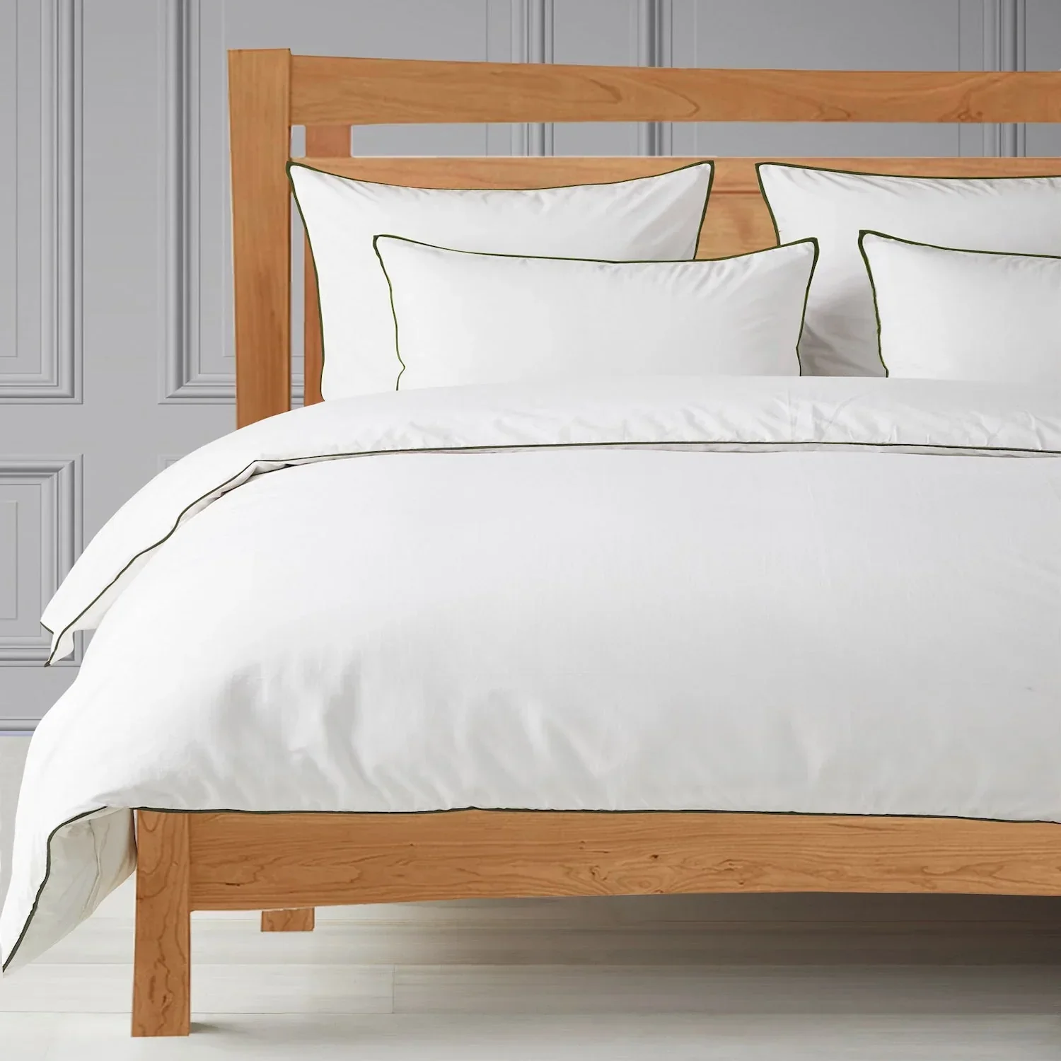 RELEASE 5 - OLIVE PIPING 500TC SATEEN DUVET COVER - Image 2