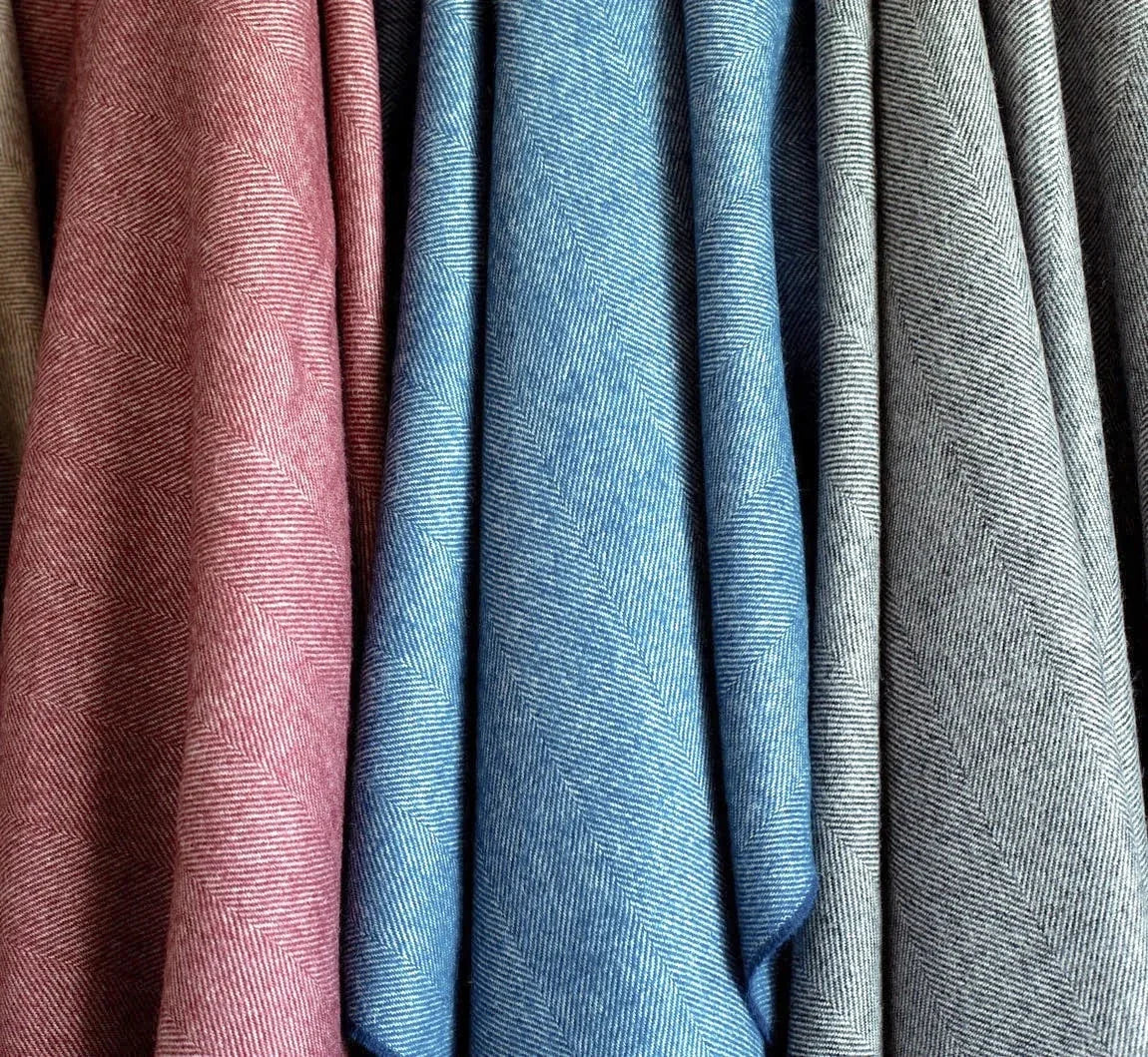 PURE PASHMINA BLANKET THROW - Herringbone COLOUR Series - Image 4