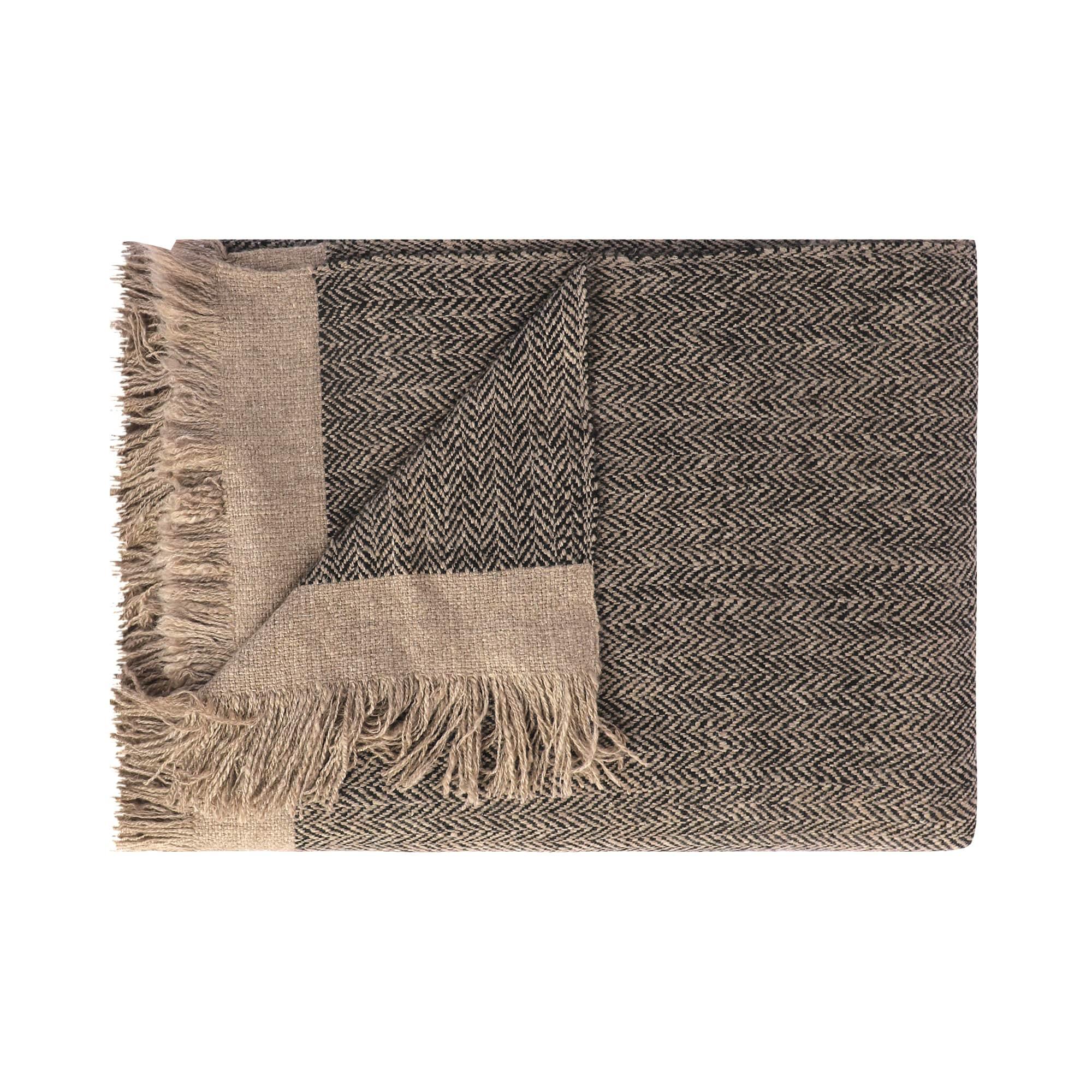 PURE PASHMINA BLANKET THROW - Herringbone COLOUR Series - Image 5