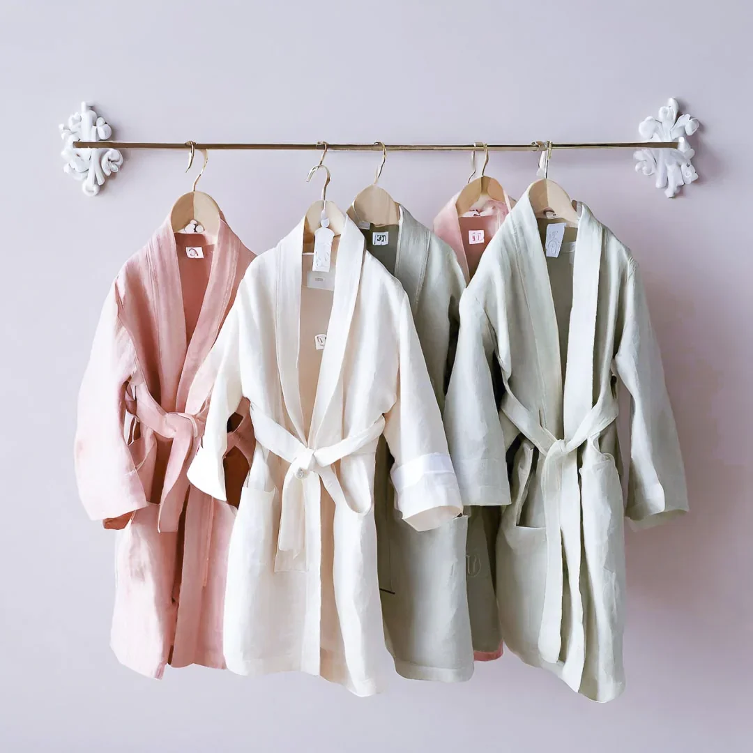 Personalised Kids Dressing Gown Sea Mist - Dreamy Drape - Image 3