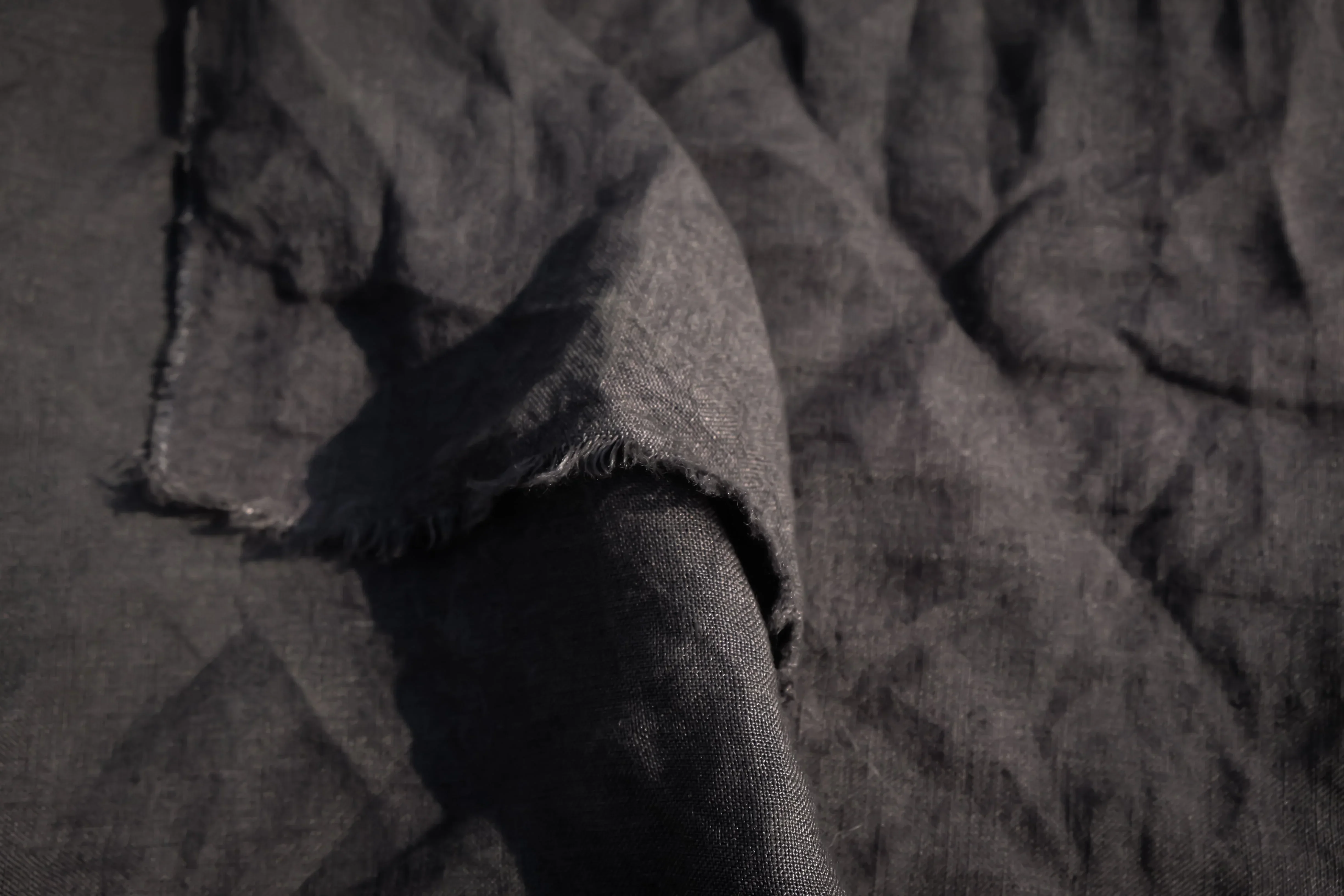 SLATE - CHARCOAL GREY LINEN DUVET COVER - Image 4