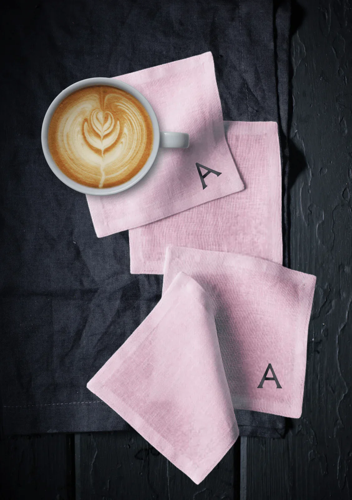 TABLE Ø5 - MONOGRAM LINEN COASTER SET OF 4 - Image 9