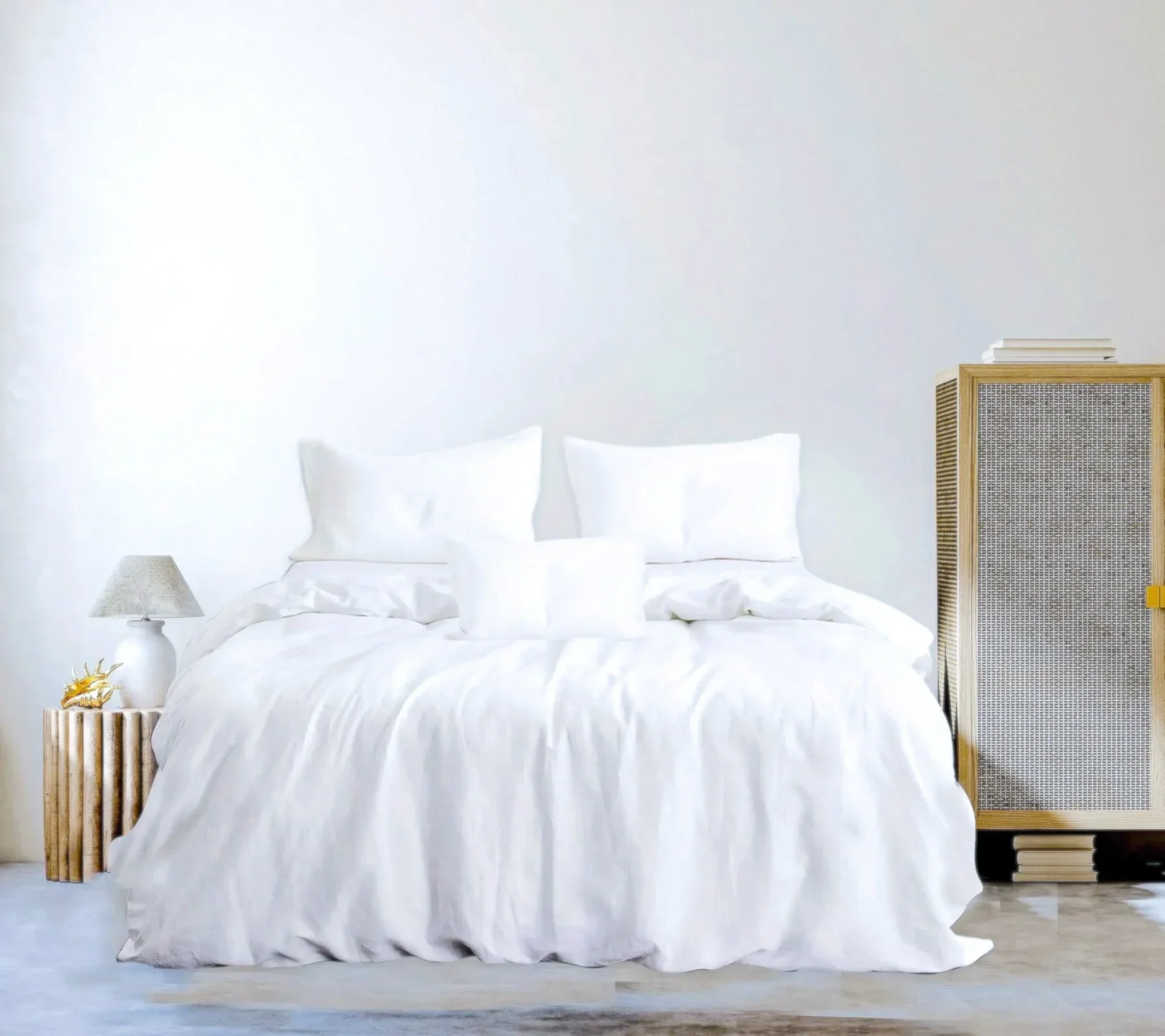 Vintage White  EUROPEAN FLAX LINEN DUVET COVER