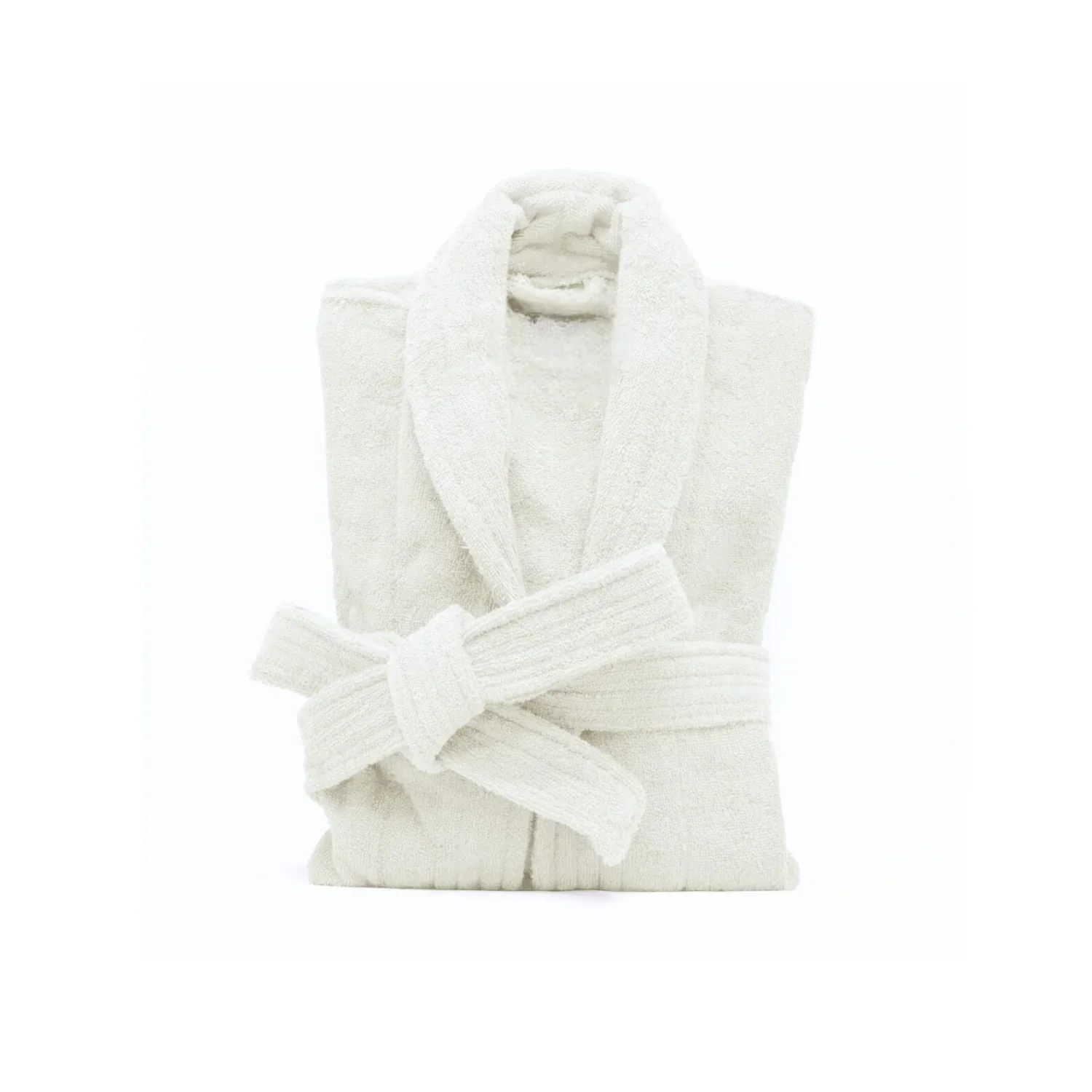 Monogrammed White Cotton Bathrobe - RØ1 Towel Robe Gown - Image 3